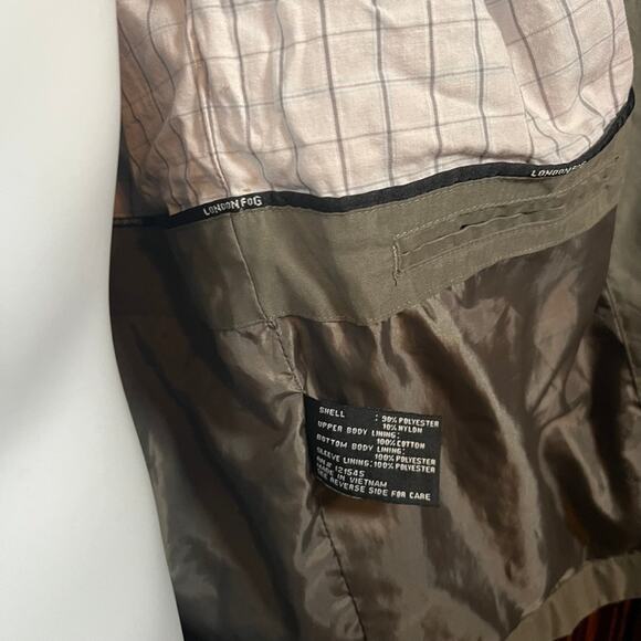 ondon Fog M Casual Hooded Jacket Olive Green Relaxed Fit Outdoor - Picture 6 of 8